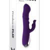 Playboy Bunny Punch Rechargeable Silicone Rabbit Vibrator with Twirly G-Spot Head - Purple