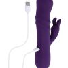 Playboy Bunny Punch Rechargeable Silicone Rabbit Vibrator with Twirly G-Spot Head - Purple - Image 4