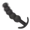 Boundless Vibrating X5 Beaded Plug Rechargeable Silicone Anal Plug - Black