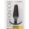 Boundless Vibrating Slim Plug Rechargeable Silicone Anal Plug - Black
