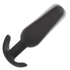 Boundless Vibrating Slim Plug Rechargeable Silicone Anal Plug - Black