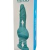 Throb Rechargeable Silicone Thrusting Dildo with Balls and Suction Cup - Teal