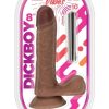 Dickboy Vibes Rechargeable Silicone Multi Speed Dildo 8In - Chocolate