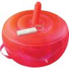 Bouncy Banger Inflatable Cushion with Wired Remote Control Vibrating Silicone Dildo - Red