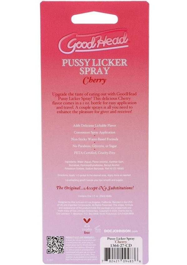 GoodHead Pussy Licker Spray - Cherry 1oz - Image 4