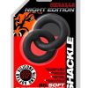 Oxballs Shackle Chained Linked Cock N Ball Rings Night Edition - Black