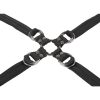 Velvet Noir Adjustable Hog Tie and Cuff Set - Black - Image 3