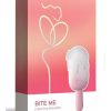 Bite Me Sucking Tapping and Vibrating Silicone Rechargeable Cream Pop Stimulator - Pink/White