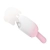 Bite Me Sucking Tapping and Vibrating Silicone Rechargeable Cream Pop Stimulator - Pink/White