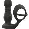 Cyrus App Control Thrusting Rechargeable Prostate Massager with Cock Ring - Black