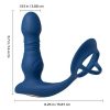 Cyrus App Control Thrusting Rechargeable Prostate Massager with Cock Ring - Blue - Image 3