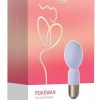 Pokewan Pocket Mini Vibrating Silicone Rechargeable Wand Massager - Purple/Rose Gold