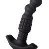 Pineapple Man Rolling Bead Vibrating Rechargeable Silicone Prostate Massager - Black
