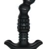 Pineapple Man Rolling Bead Vibrating Rechargeable Silicone Prostate Massager - Black - Image 4