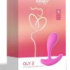 Oly 2 Pressure Sensing App enabled Wearable Rechargeable Silicone Clit and G Spot Vibrator - Pink
