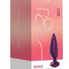 Noah App Controlled Rechargeable Silicone Rotating Butt Plug - Purple/Black