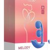 Melody Pressure Sensing App-Controlled Rechargeable Silicone Twin Balls Clit and G-spot Vibrator - Blue