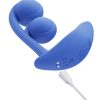 Melody Pressure Sensing App-Controlled Rechargeable Silicone Twin Balls Clit and G-spot Vibrator - Blue - Image 3