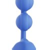 Melody Pressure Sensing App-Controlled Rechargeable Silicone Twin Balls Clit and G-spot Vibrator - Blue - Image 4
