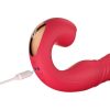 Joi Thrust 2 Pressure Sensing App Controlled Thrusting G-spot Silicone Rechargeable Vibrator and Tongue Clit Licker - Red/Gold - Image 4