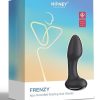 Frenzy Pressure Sensing App Control Rotating Rechargeable Silicone Butt Plug - Black