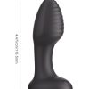 Frenzy Pressure Sensing App Control Rotating Rechargeable Silicone Butt Plug - Black - Image 4