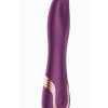 Fling Tongue-like Oral Licking Rechargeable Silicone Vibrator - Purple/Gold