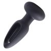 Snuggy Tapping Rechargeable Silicone Prostate Massager Butt Plug Anal Vibrator - Black - Image 3
