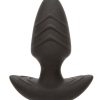 Rock Bottom Vibrating Rotating Probe Rechargeable Silicone Anal Vibrator - Black