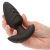 Rock Bottom Vibrating Rotating Probe Rechargeable Silicone Anal Vibrator - Black - Image 4