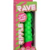 Rave Ripple Rechargeable Silicone Vibrator - Green/Pink
