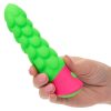 Rave Ripple Rechargeable Silicone Vibrator - Green/Pink - Image 4