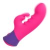 Rave Bunny Rechargeable Silicone Rabbit Vibrator - Pink/Purple