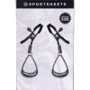 Velvet Noir Tuggable Nipple Clamps - Black