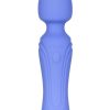 Swan Mini Wand Rechargeable Silicone Vibrator - Purple
