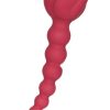 Lux Active Champion Rose Rechargeable Silicone Beaded Anal Probe with Bonus Bullet - Red