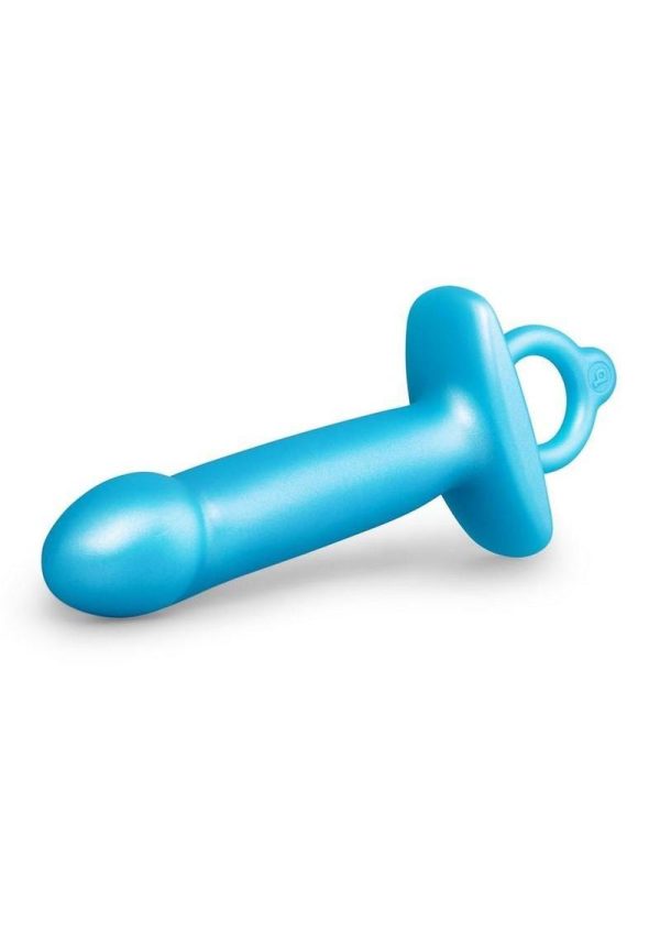 B-Vibe Butties Lil Dil Silicone Anal Dildo - Blue - Image 3