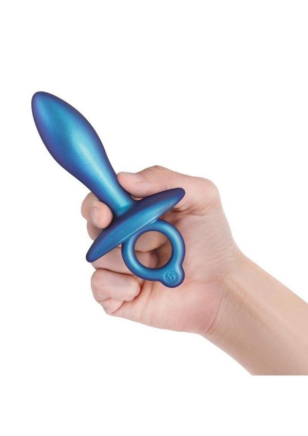 B-Vibe Butties Slide Silicone Butt Plug - Navy Blue - Image 4