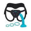 B Vibe Everybody Strap On Harness Set with Silicone Dildo Peg 6in - Teal