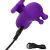 Neon Vibes The Triple Tease Rechargeable Silicone Vibrator - Purple - Image 4