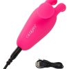 Neon Vibes Kissing Bunny Rechargeable Silicone Vibrator - Pink - Image 4