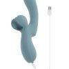 Take Your Flick Rechargeable Silicone Dual Vibrator - Blue - Image 4