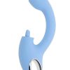 Playboy Sapphire Sky Rechargeable Silicone Dual Vibrator - Blue