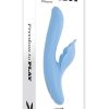 Playboy In Bloom Rechargeable Silicone Heating Dual Vibrator - Blue