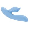 Playboy In Bloom Rechargeable Silicone Heating Dual Vibrator - Blue