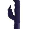 Big Deal Girthy Rechargeable Silicone Rabbit Vibrator - Purple