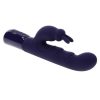 Big Deal Girthy Rechargeable Silicone Rabbit Vibrator - Purple - Image 3