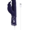 Big Deal Girthy Rechargeable Silicone Rabbit Vibrator - Purple - Image 4
