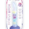Cotton Candy Dirty Talk Horny Bitch Silicone Dildo - Multicolor