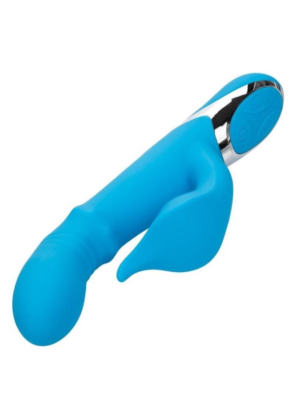 Enchanted Beaded Power G Rechargeable Silicone G-Spot Dual Vibrator - Blue - Image 3
